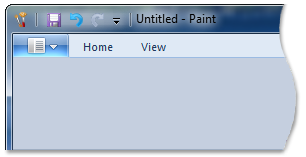 screen shot of the minimized microsoft paint ribbon.