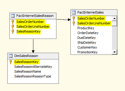 DSV showing related tables