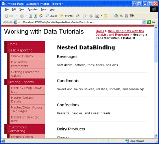 Each Category s Name and Description is Listed, Separated by a Horizontal Rule