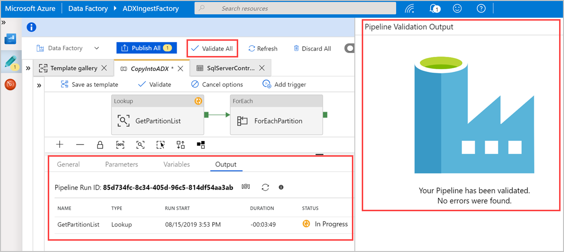 Validate template pipelines.