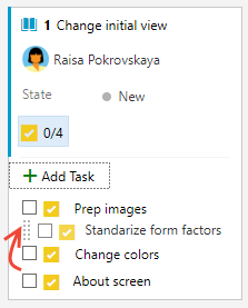 Screenshot shows how to drag a task to a new location in the Agile process.