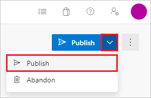 Screenshot showing Publish for a PR.