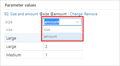 Screenshot shows mapping a shared parameter to a local parameter.