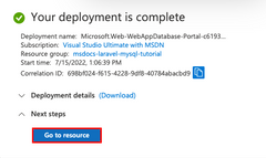 Screenshot showing the form to fill out to create a web app in Azure.