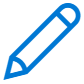 Screenshot of the Request Adjustment icon, which is the outline of a pencil.