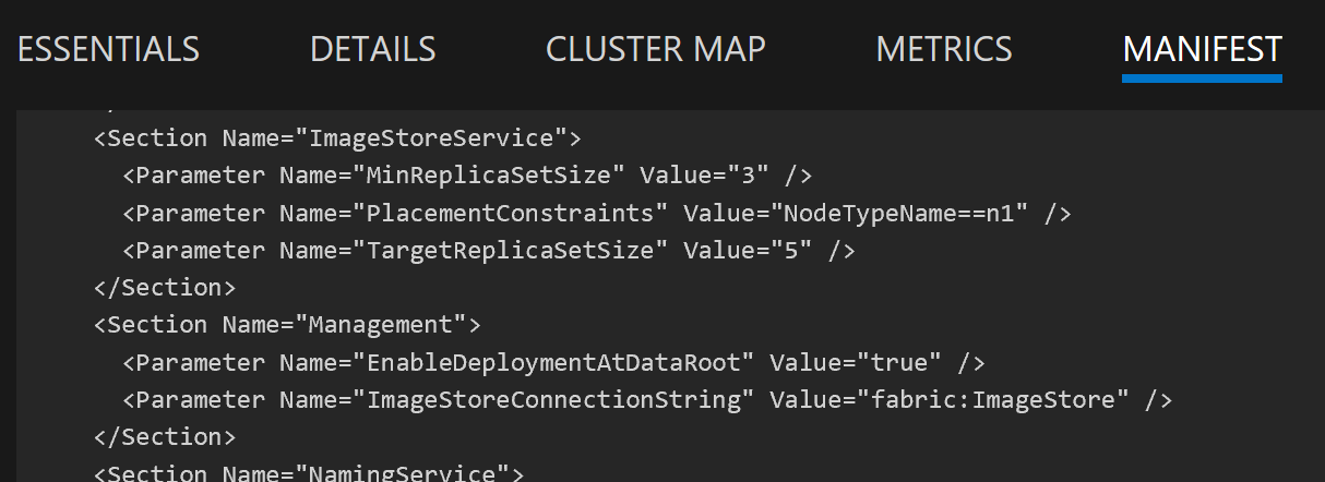 Cluster Manifest