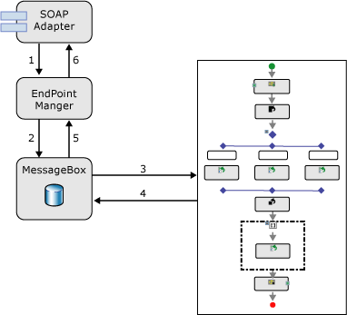 Request/response message received by SOAP adapter