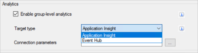 Enable analytics in BizTalk Server administration