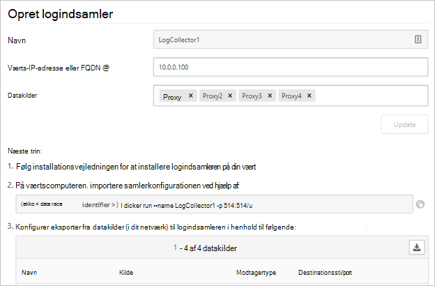 Kopiér kommandoen Kør fra guiden logopsamler.