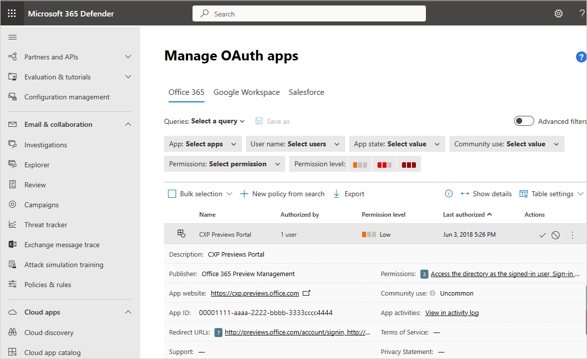 OAuth-appskuffe.