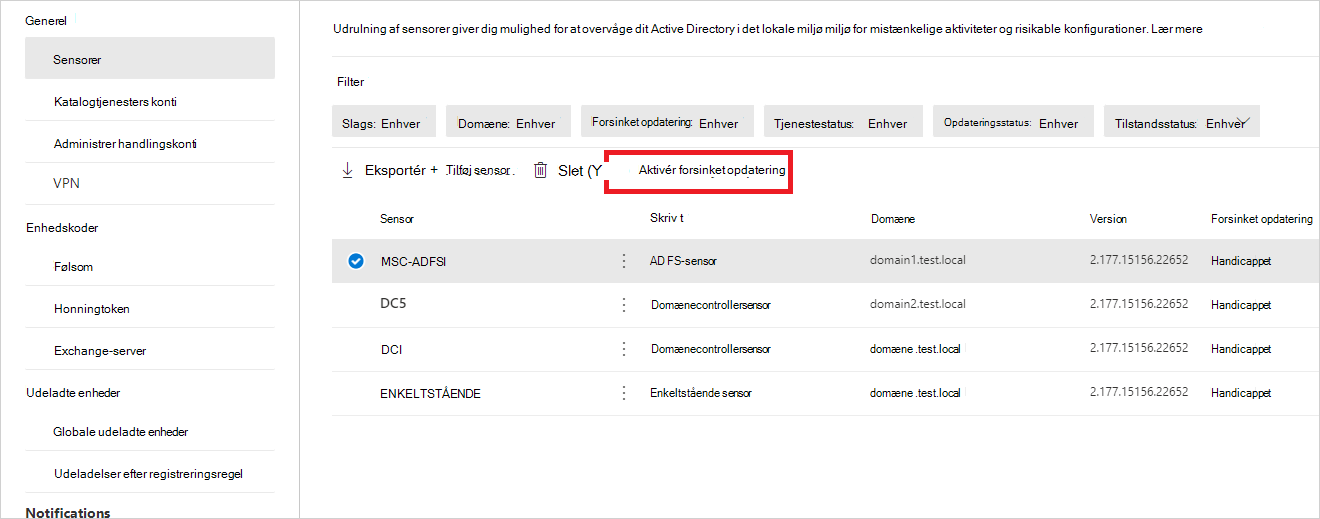 Aktivér forsinket opdatering.