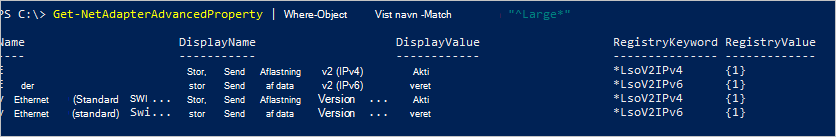 Kontrollér LSO-status.