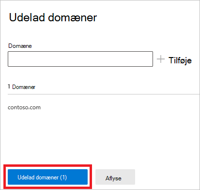 Vælg udelad domæner.