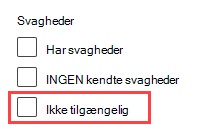 Ikke-understøttet softwarefilter