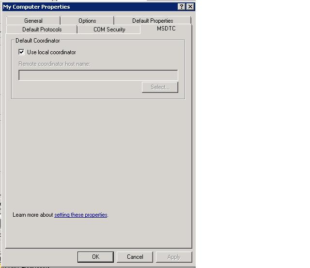 Screenshot that shows enabling network DTC access.