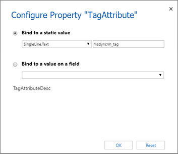 Dialog for konfigurer egenskab.