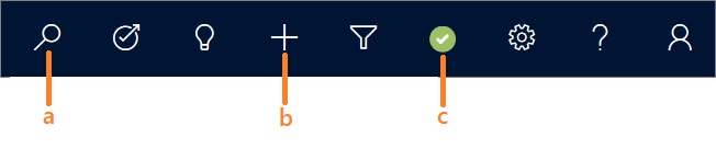 Navigationslinjeknapper for Omnikanal til Customer Service.