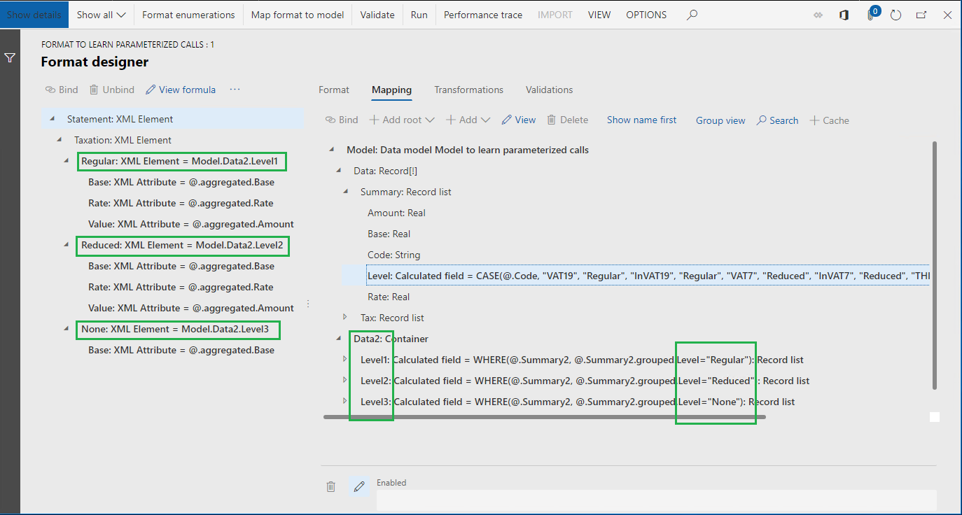 Datakilden Model.Data.Opsummering med liste over momstransaktioner.