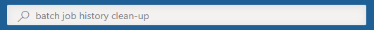 Søg efter oprydning af historik for batchjob.