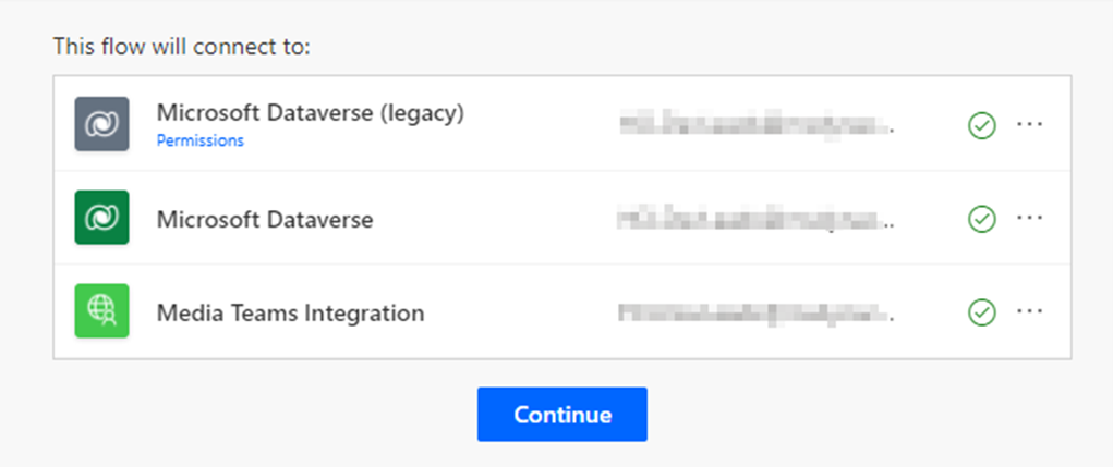 Microsoft Teams custom connector validate connection.