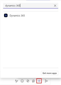 Skærmbillede af søgning efter Dynamics 365-appen.