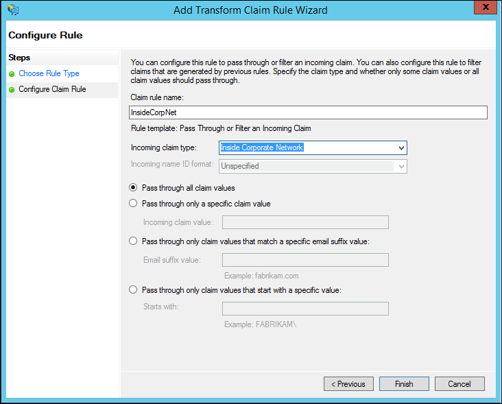 Adding Inside Corporate Network claim