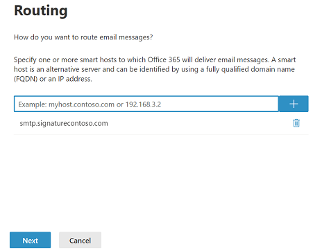 Routing emails using hybrid connectors in New EAC.