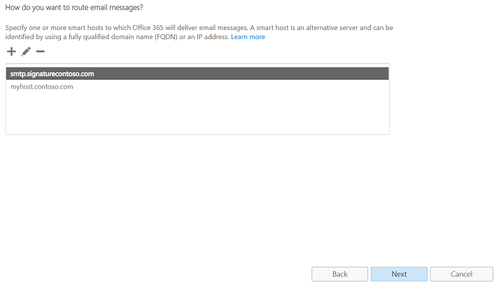 Routing emails using hybrid connectors in Old EAC.