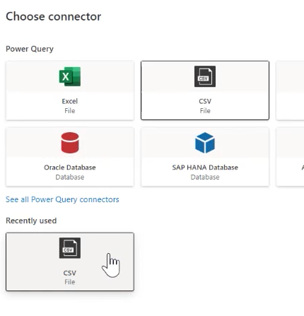 Vælg connector.