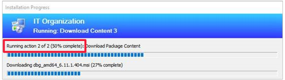 Example task sequence progress