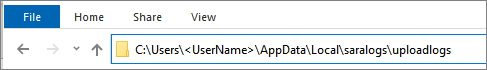 Windows Stifinder-adresselinje til output.