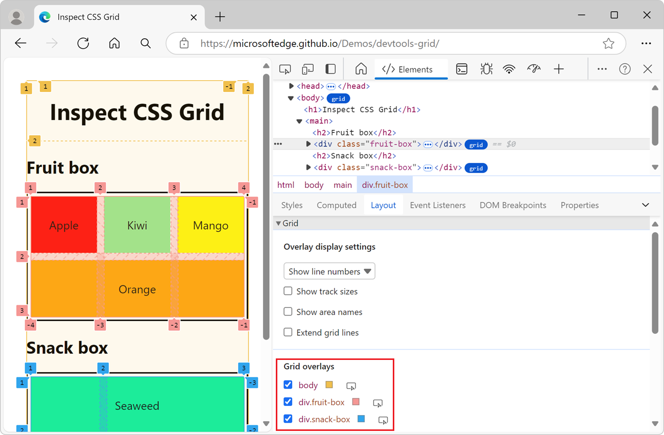 Enable overlay views of multiple grids