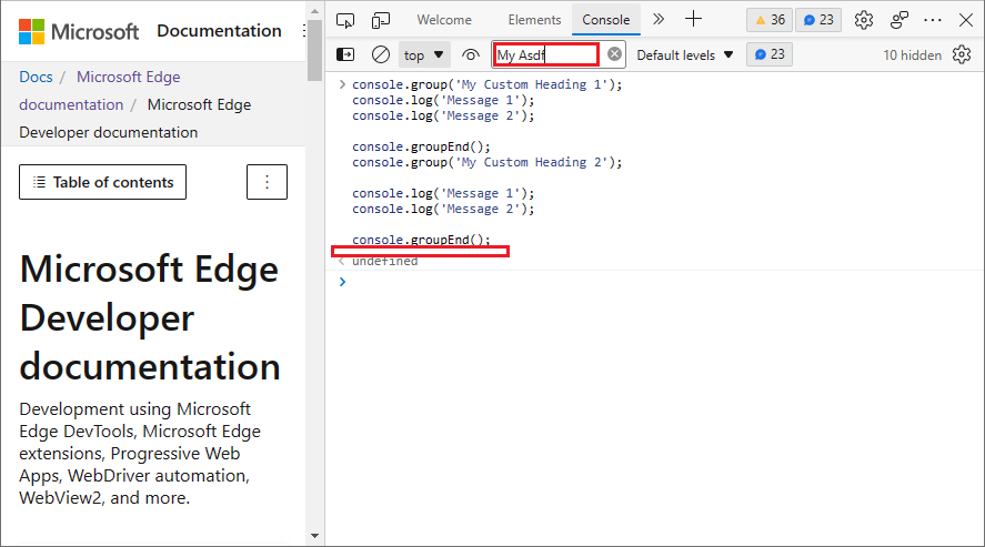 When the filter string doesn't match a group label, neither the group nor its members are displayed