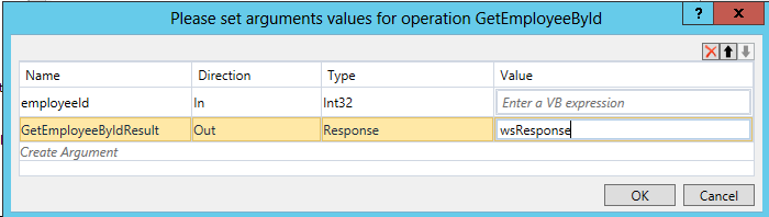 Assign arguments