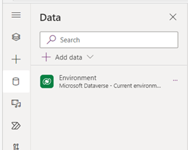 Objektet Power Fx Miljø som en datakilde.