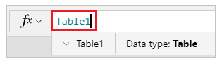 Eksempel på Excel-datakilde.