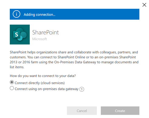 Opret forbindelse til Sharepoint