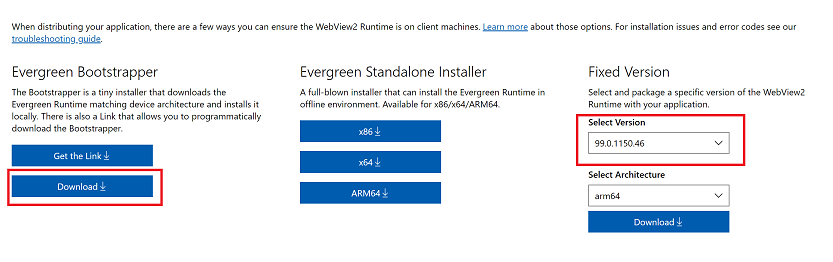 Download Webview2 Runtime.