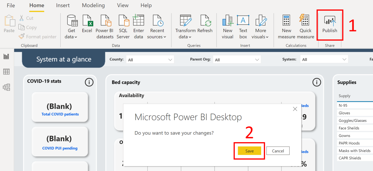 Gem Power BI-arbejdsområdet