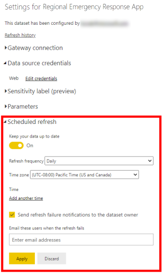 Planlæg opdatering af data