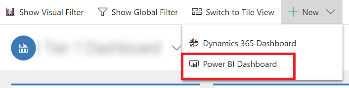 Tilføj nyt Power BI-dashboard.