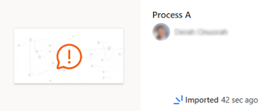 Skærmbillede af din proces på startsiden for Process Mining.