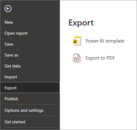 Skærmbillede, der viser eksport til PDF fra Desktop.