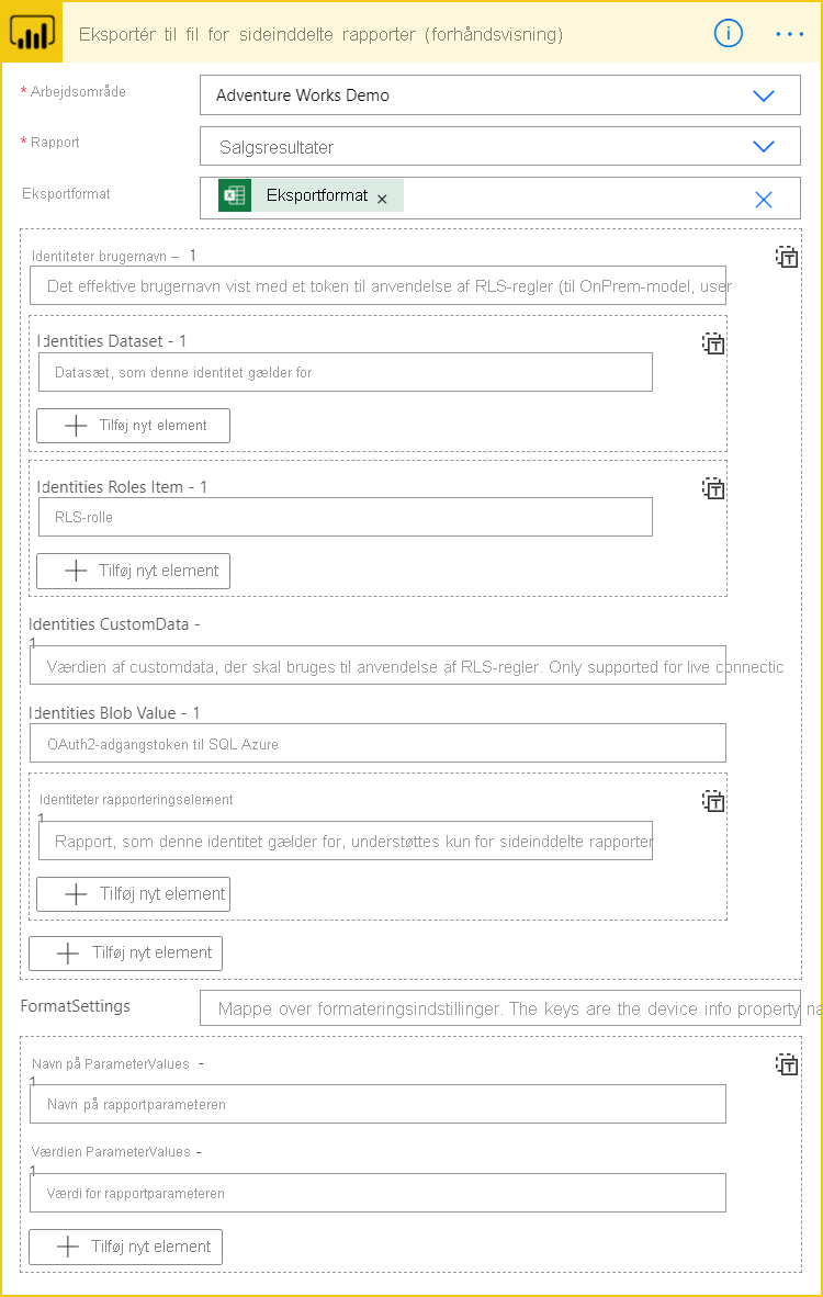 Screenshot that shows the Export to File for Paginated Reports dialog box.