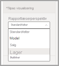 Skærmbillede, der viser rullepilen for at se andre perspektiver.