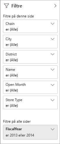 Screenshot of a visual, highlighting the options for filters in Reading view.