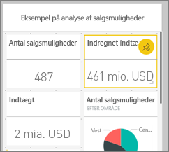 Skærmbillede af telefonfelter, der viser et feltvalg, som du kan trække, tilpasse størrelsen på eller frigøre.