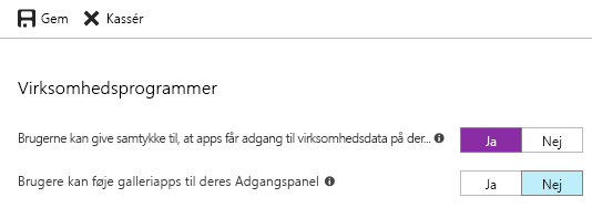 Skærmbillede af Azure-portal.