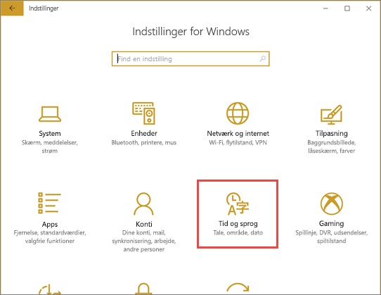 Skærmbillede af Power BI Desktop, der viser dialogboksen Windows-indstillinger.