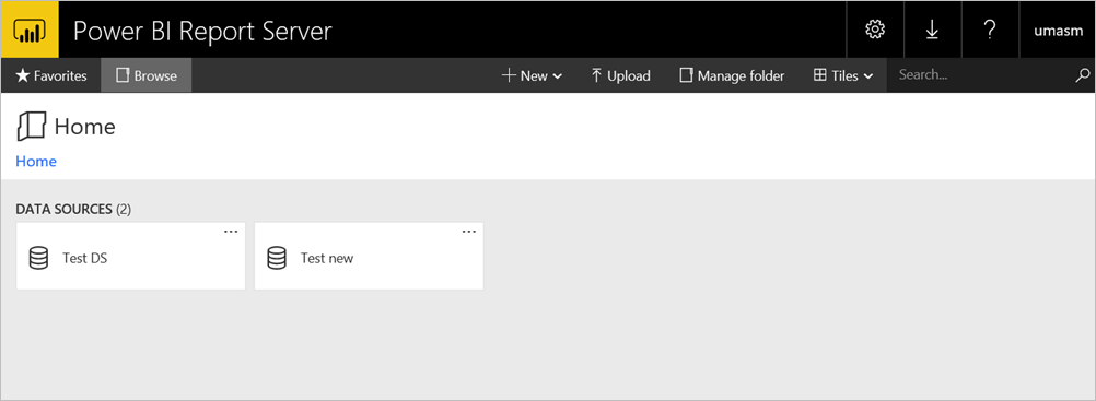 Power BI-rapportserver portal